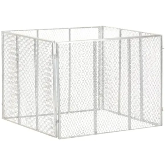 The Living Store kompostbeholder 100x100x77 cm galvaniseret jern - Kompostbeholdere