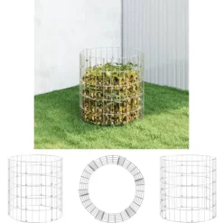 The Living Store kompostbeholder Ø50x50 cm galvaniseret stål - Kompostbeholdere