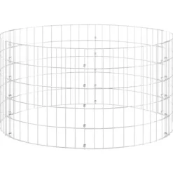 The Living Store kompostbeholder Ø100x50 cm galvaniseret stål - Kompostbeholdere