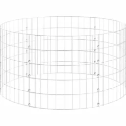 The Living Store kompostbeholder Ø100x50 cm galvaniseret stål - Kompostbeholdere