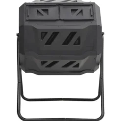 The Living Store kompostbeholder til have 73x64x95 cm 160 l sort - Kompostbeholdere