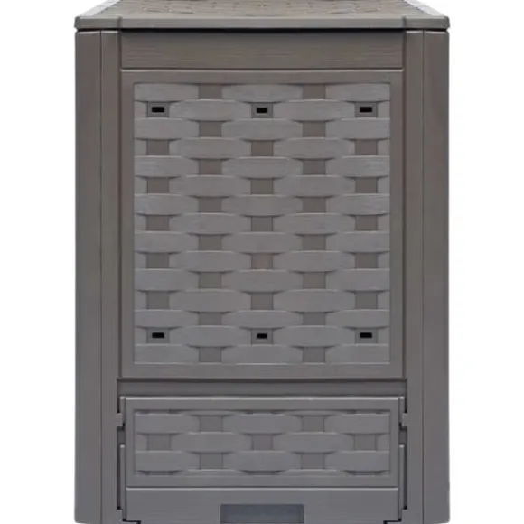 The Living Store kompostbeholder til haven 300 l 60 x 60 x 83 cm brun - Kompostbeholdere