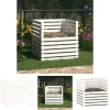 The Living Store kompostbeholder 80x80x78 cm massivt fyrretræ hvid - Kompostbeholdere