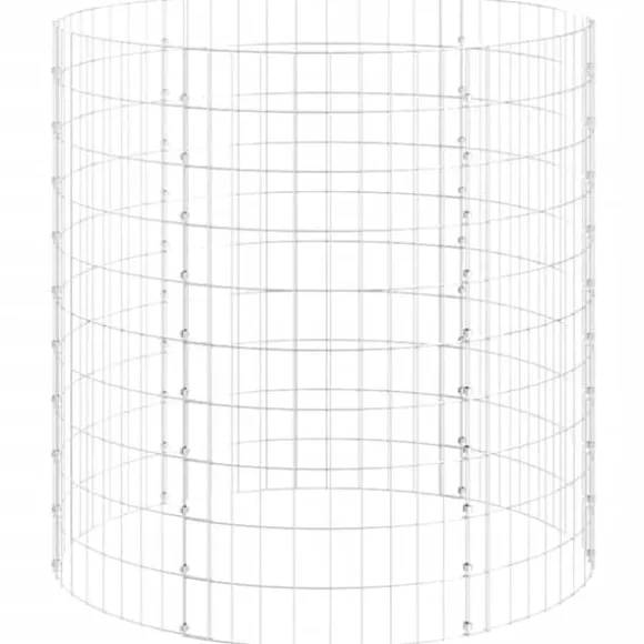 The Living Store kompostbeholder Ø100x100 cm galvaniseret stål - Kompostbeholdere