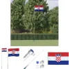 The Living Store Kroatien flag og flagstang 5,55 m aluminium - Flag & vimpler