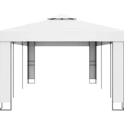 The Living Store pavillon med dobbelttag 3x6 m hvid - Festtelte & havepavilloner