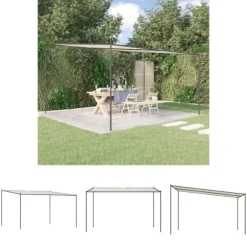The Living Store pavillon 4x4 m 180 g/m² stof og stål hvid - Festtelte & havepavilloner