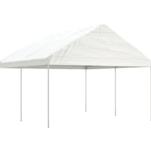The Living Store pavillon med tag 4,46x4,08x3,22 m polyethylen hvid - Festtelte & havepavilloner