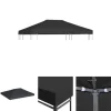 The Living Store pavillontopdække 310 g/m² 4 x 3 m grå - Festtelte & havepavilloner – tage