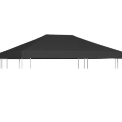 The Living Store pavillontopdække 310 g/m² 4 x 3 m grå - Festtelte & havepavilloner – tage