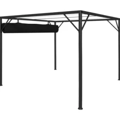 The Living Store pavillon med sammenrulleligt tag 3x3 m antracitgrå - Festtelte & havepavilloner