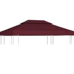 The Living Store pavillontopdække i 2 lag 310 g/m² 4 x 3 m bordeaux - Festtelte & havepavilloner – tage