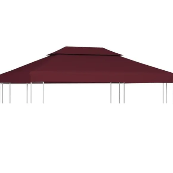 The Living Store pavillontopdække i 2 lag 310 g/m² 4 x 3 m bordeaux - Festtelte & havepavilloner – tage