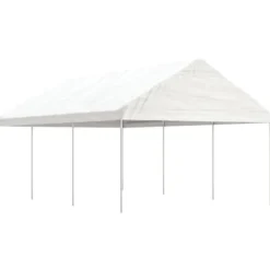 The Living Store pavillon med tag 6,69x4,08x3,22 m polyethylen hvid - Festtelte & havepavilloner