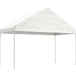 The Living Store pavillon med tag 6,69x4,08x3,22 m polyethylen hvid - Festtelte & havepavilloner