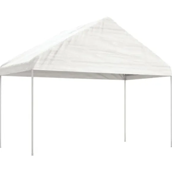 The Living Store pavillon med tag 6,69x4,08x3,22 m polyethylen hvid - Festtelte & havepavilloner