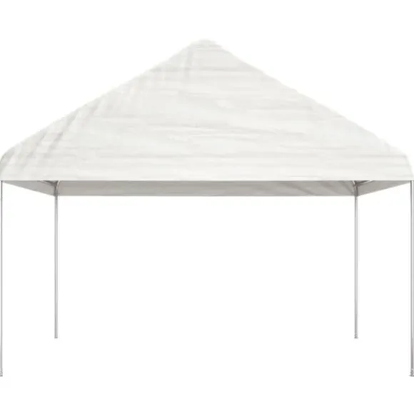 The Living Store pavillon med tag 6,69x4,08x3,22 m polyethylen hvid - Festtelte & havepavilloner