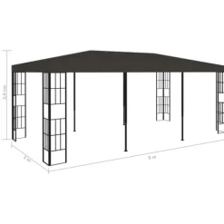 The Living Store pavillon 3x6 m antracitgrå - Festtelte & havepavilloner