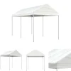 The Living Store pavillon med tag 4,46x2,28x2,69 m polyethylen hvid - Festtelte & havepavilloner