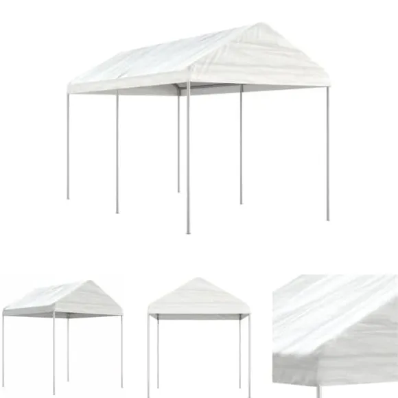 The Living Store pavillon med tag 4,46x2,28x2,69 m polyethylen hvid - Festtelte & havepavilloner