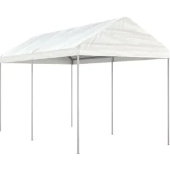 The Living Store pavillon med tag 4,46x2,28x2,69 m polyethylen hvid - Festtelte & havepavilloner