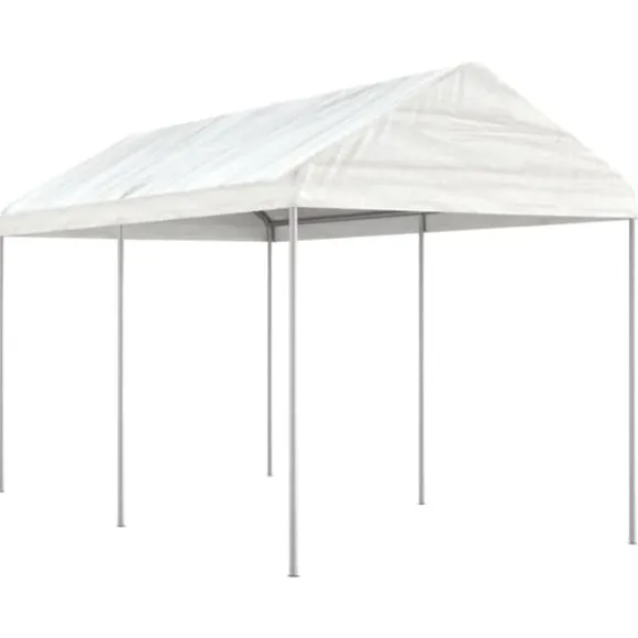 The Living Store pavillon med tag 4,46x2,28x2,69 m polyethylen hvid - Festtelte & havepavilloner