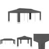 The Living Store pavillon med dobbelttag 3x6 m antracitgrå - Festtelte & havepavilloner