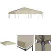 The Living Store pavillontopdække 310 g/m² 3x3 m beige - Festtelte & havepavilloner – tage