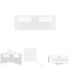 The Living Store pavillonvæg med vinduer 6x2 m hvid - Festtelte & havepavilloner – tilbehør