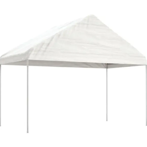 The Living Store pavillon med tag 15,61x4,08x3,22 m polyethylen hvid - Festtelte & havepavilloner