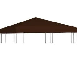 The Living Store pavillontopdække 310 g/m² 3 x 3 m brun - Festtelte & havepavilloner – tage