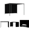 The Living Store pergola tilbagetrækkeligt tag 3x3 m antracitgrå - Havebuer, espalierer & pergolaer