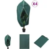 The Living Store plantebeskyttelse med lynlås 4 stk. 70 g/m² 1,2x1,8 m - Havearbejde – tilbehør