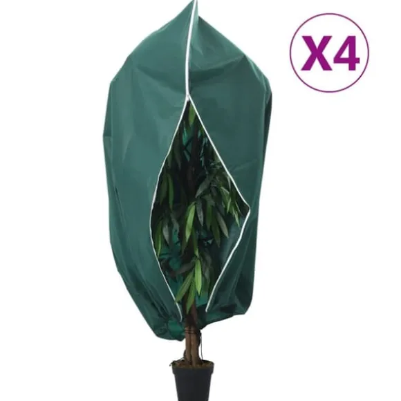 The Living Store plantebeskyttelse med lynlås 4 stk. 70 g/m² 1,2x1,8 m - Havearbejde – tilbehør