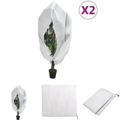 The Living Store plantebeskyttelse med lynlås 2 stk. 70 g/m² 3,93x3,5 m - Havearbejde – tilbehør