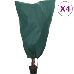 The Living Store plantebeskyttelse med snore 4 stk. 70 g/m² 0,8x1,2 m - Havearbejde – tilbehør