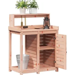 The Living Store plantebord med hylder 82,5x50x109,5 cm massivt douglasgran - Planteborde