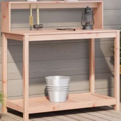 The Living Store plantebord med hylder 108x50x109,5 cm massivt douglasgran - Planteborde