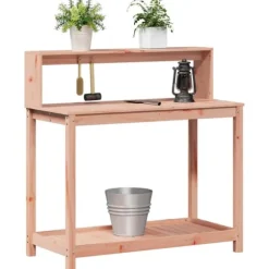 The Living Store plantebord med hylder 108x50x109,5 cm massivt douglasgran - Planteborde