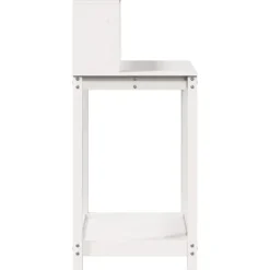 The Living Store plantebord med hylder 82,5x50x109,5 cm massivt fyrretræ hvid - Planteborde