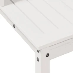 The Living Store plantebord med hylder 82,5x50x109,5 cm massivt fyrretræ hvid - Planteborde
