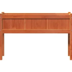 The Living Store plantekasse med ben 110x31x70 cm massivt fyrretræ gyldenbrun - Plantekrukker