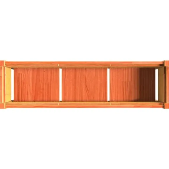 The Living Store plantekasse med ben 110x31x70 cm massivt fyrretræ gyldenbrun - Plantekrukker
