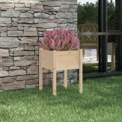 The Living Store plantekasse 50x50x70 cm massivt fyrretræ - Plantekrukker