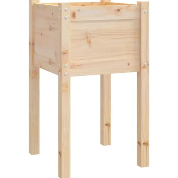The Living Store plantekasse 50x50x70 cm massivt fyrretræ - Plantekrukker