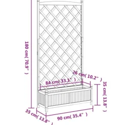 The Living Store plantekasse med espalier massivt grantræ sort - Plantekrukker