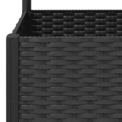 The Living Store plantekasse med espalier 120x40x136 cm PP sort - Plantekrukker
