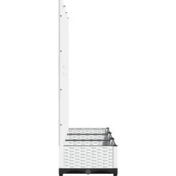The Living Store plantekasse med espalier 120x40x121,5 cm PP hvid - Plantekrukker
