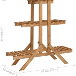 The Living Store plantestativ 83x25x83 cm fyrretræ - Planteborde