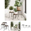 The Living Store plantestativer 3 stk. keramik terracottafarvet - Planteborde